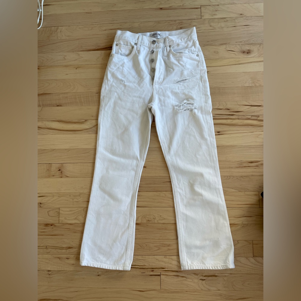 Agolde white jeans
